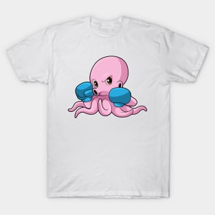 Octopus as Boxer with Boxing gloves T-Shirt